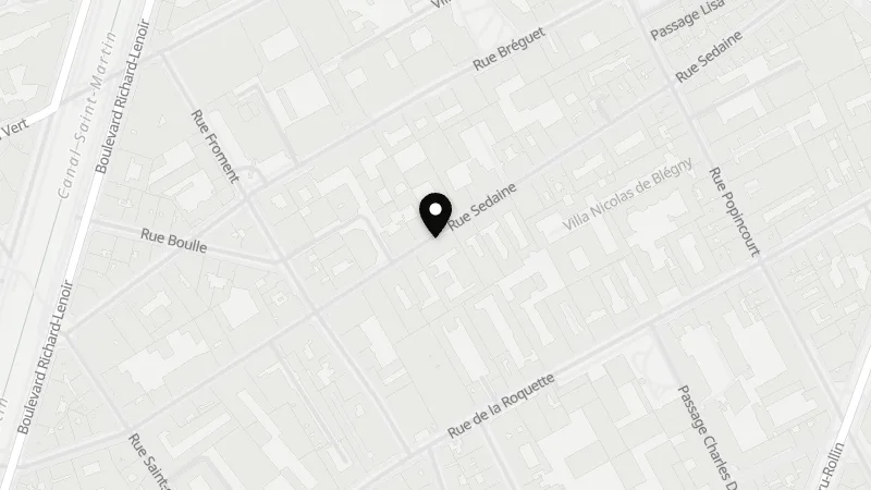 Carte — 40 rue Sedaine, Paris 11ᵉ (cliquer pour l'itinéraire Google Maps)