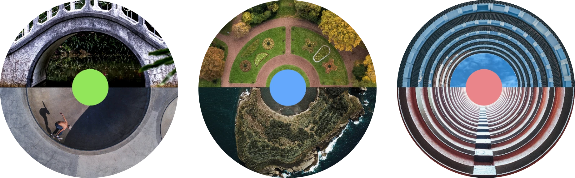 Trois regards circulaires sur la ville, le paysage et l’architecture