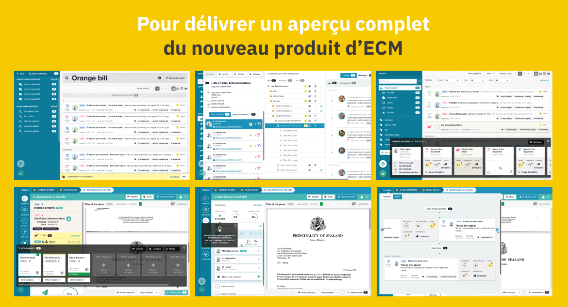 Pour délivrer un aperçu complet du nouveau produit d'ECM