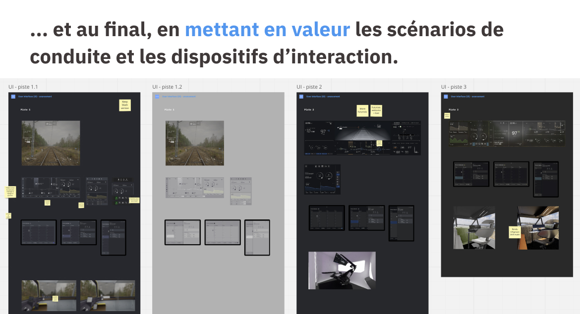 et au final, en mettant en valeur les scénarios de conduite et les dispositifs d'interaction.