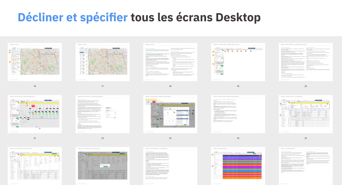 Décliner et spécifier tous les écrans Desktop