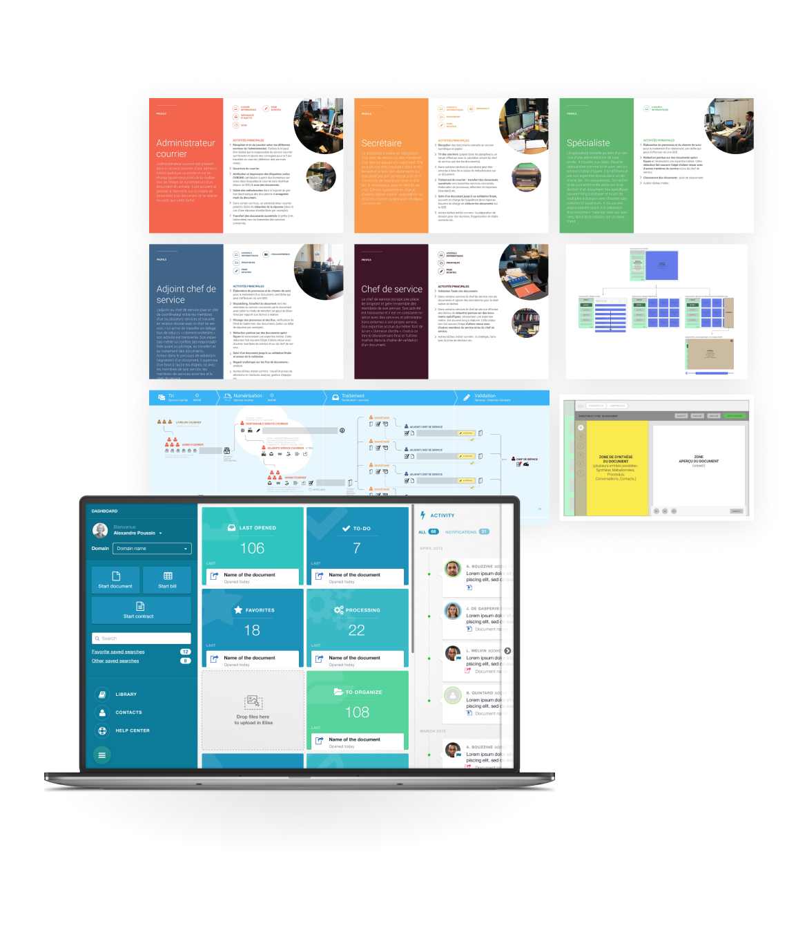 Écran d’une application métier conçue par use.design